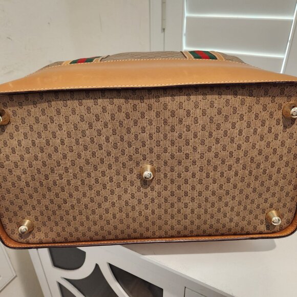 Vintage Gucci GG Luggage Set with Stripes - Picture 12 of 16